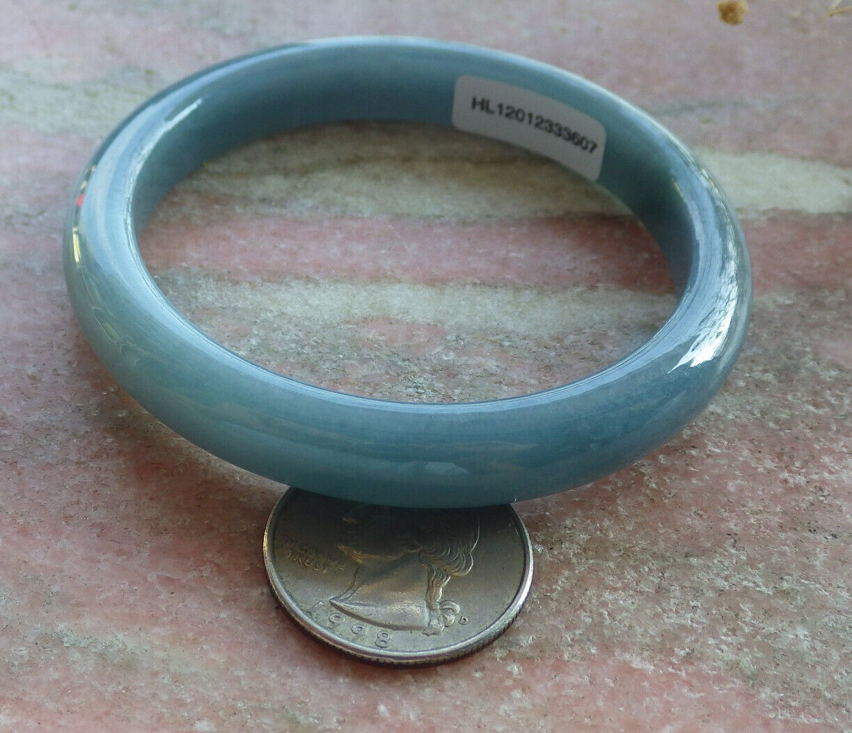 Certified Green Pale Lavender Burma 100% Natural A JADE Jadeite Bangle Bracelet 57 mm 手镯 635952 TN