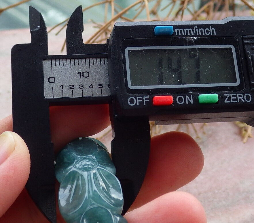 Certified Icy Green Burma 100% Natural A JADE Jadeite Flower Bangle Bracelet 58 mm 635488 TN