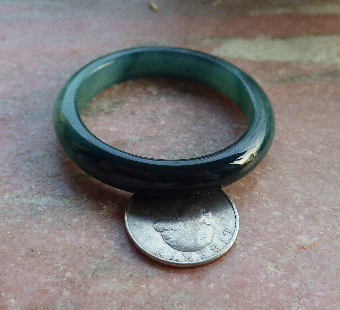 Certified Icy Blue Water Green Burma 100% Natural A JADE Jadeite Baby Bangle Bracelet 41 mm 646924 TN