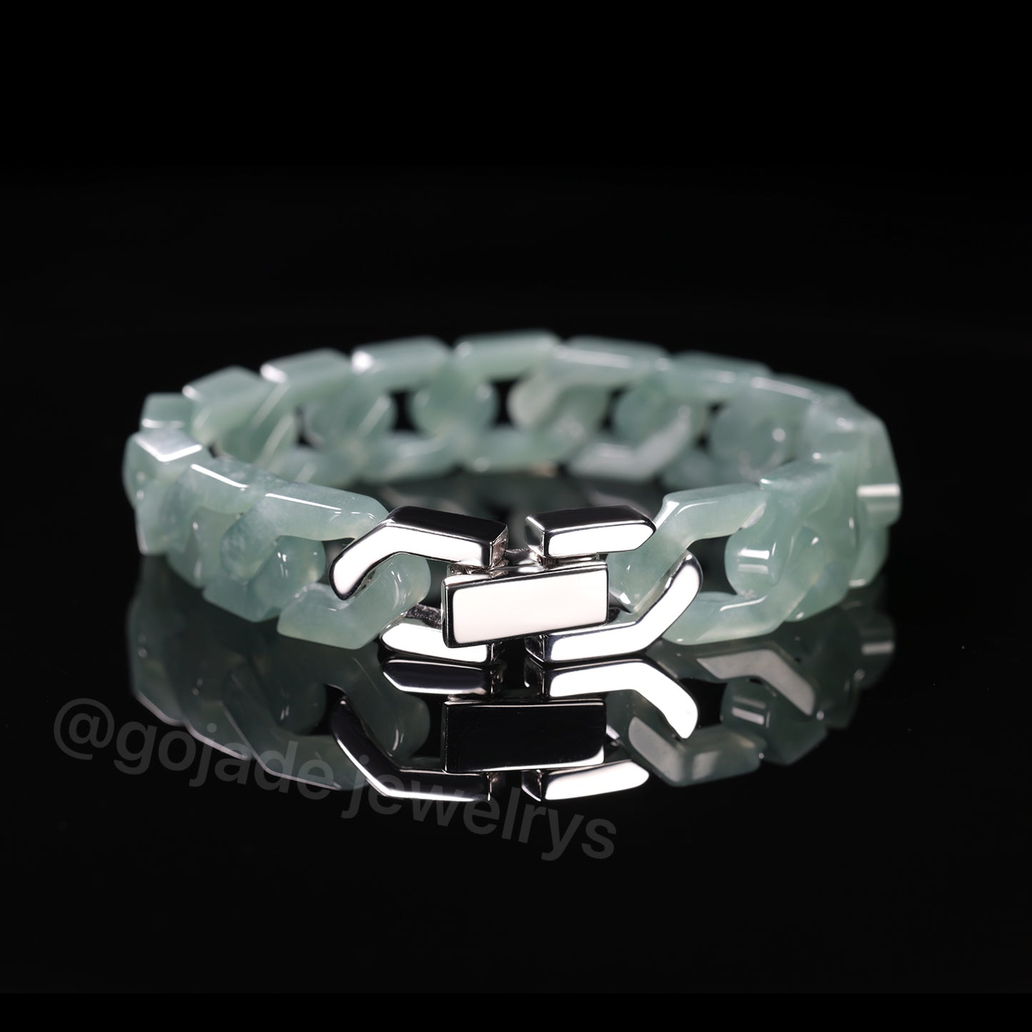 The Hip Hop Jade Bracelet (S925 Silver With Mozambique Diamonds)