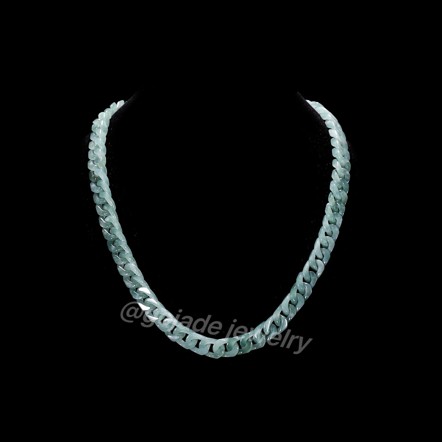 Cuban Style Necklace Jadeite