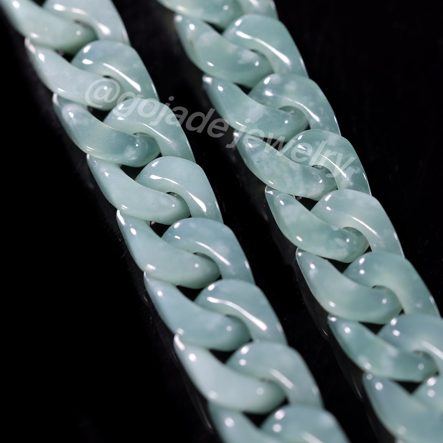 Cuban Style Necklace Jadeite