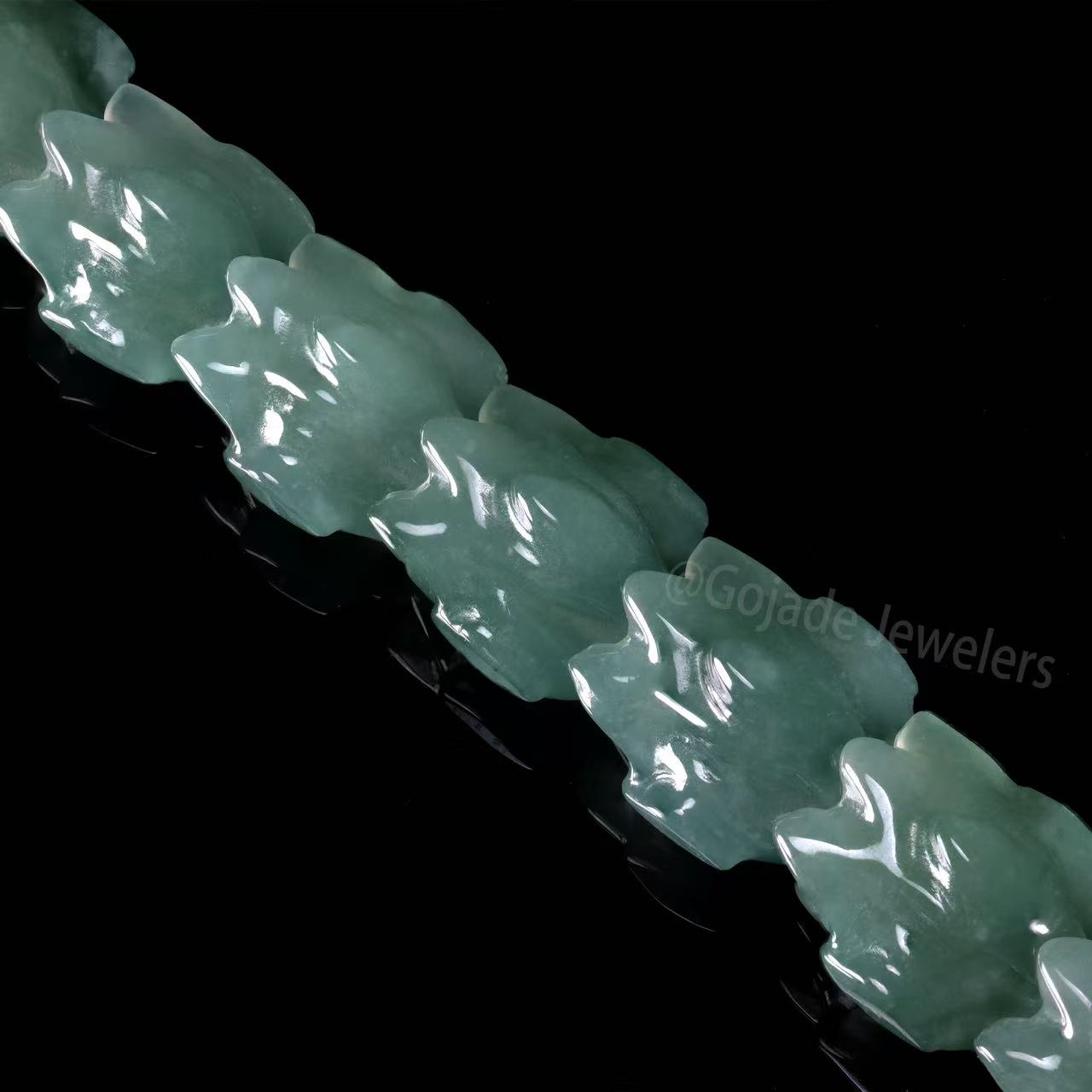The Dragon Bracelet 100% Natural Blue Bead Jade Jadeite Bracelet With Certificated