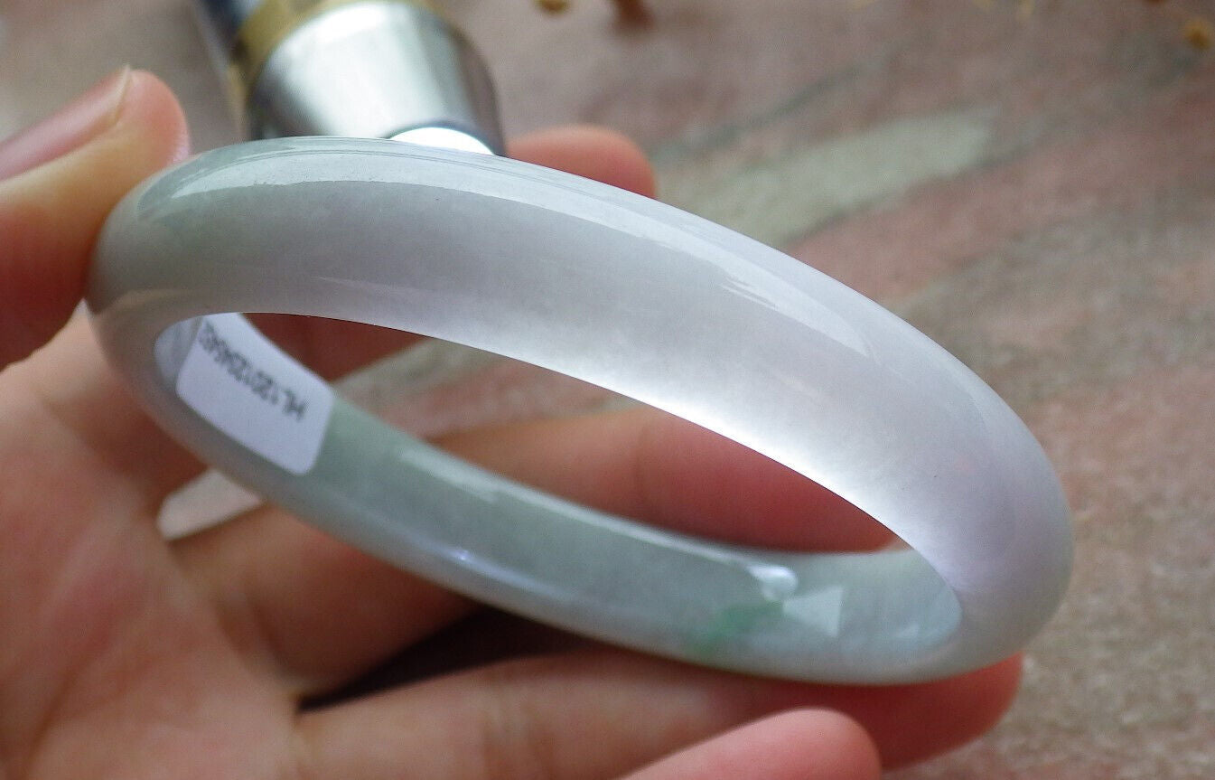Certified Green Lavender Burma 100% Natural A JADE Jadeite Bangle Bracelet 56 mm 手镯 636071 TN