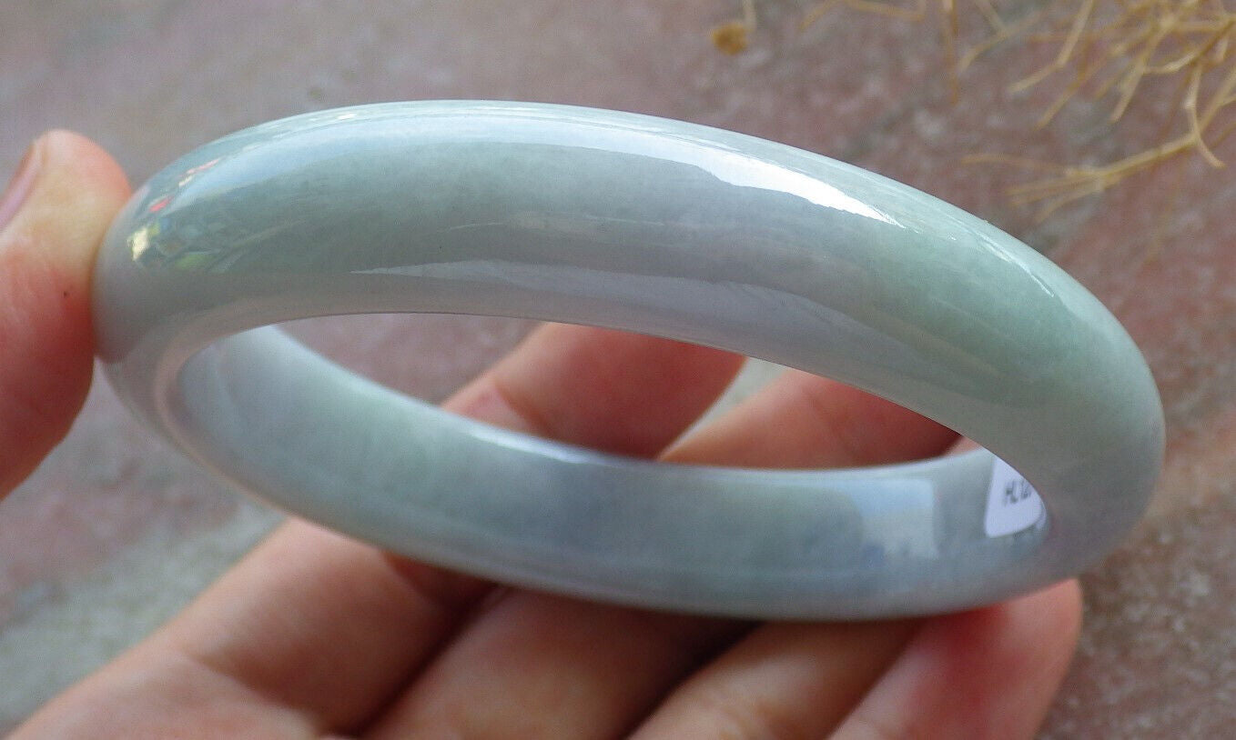 Certified Lavender Green Burma 100% Natural A JADE Jadeite Bangle Bracelet 60 mm 手镯 635942 TN