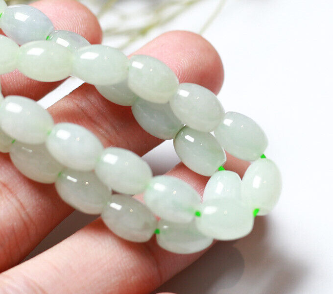 Certified Green 100% Natural A JADE Jadeite Bead beads Circle Necklace 26 inches 项链 509236 TN