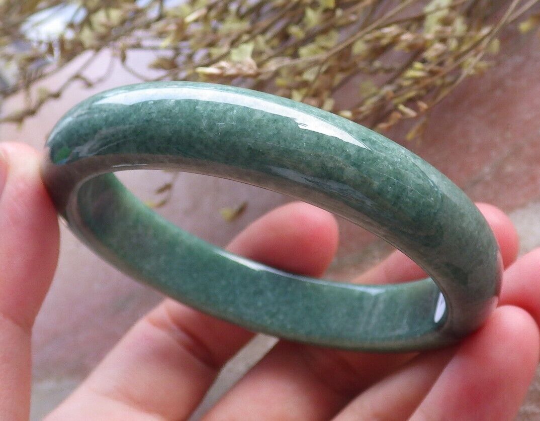 Certified Green Burma 100% Natural A JADE Jadeite Bangle Bracelet 57 mm 手镯 574649 TN