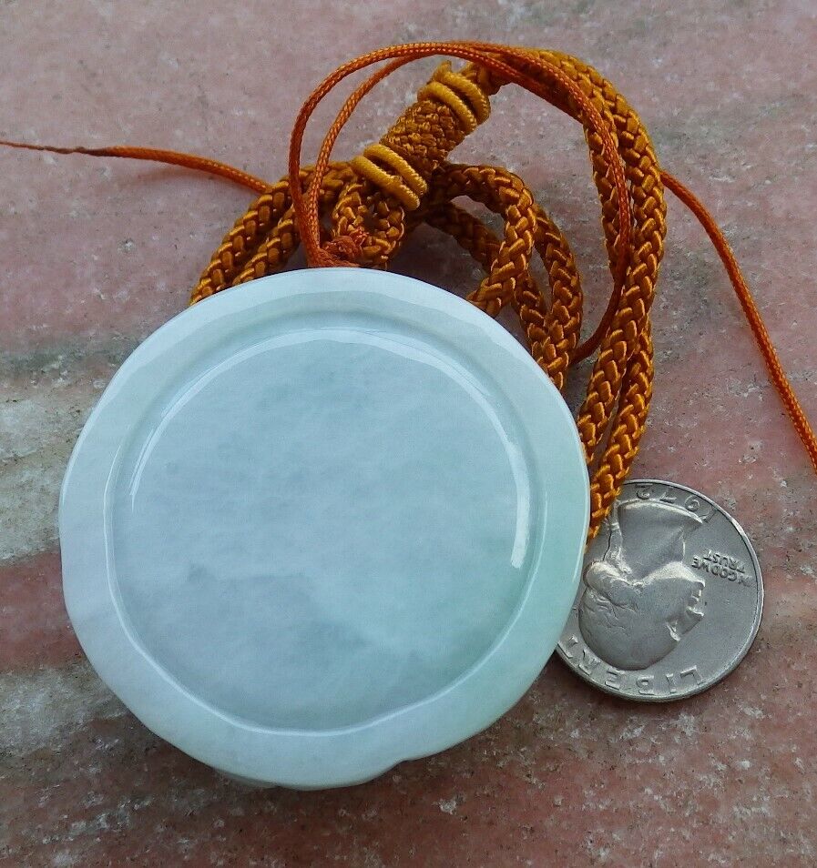 Certified Pale Green 100% Burma Natural A Jade jadeite Pendant Dragon Bead Ruyi Necklace 生意兴隆 522380 TN