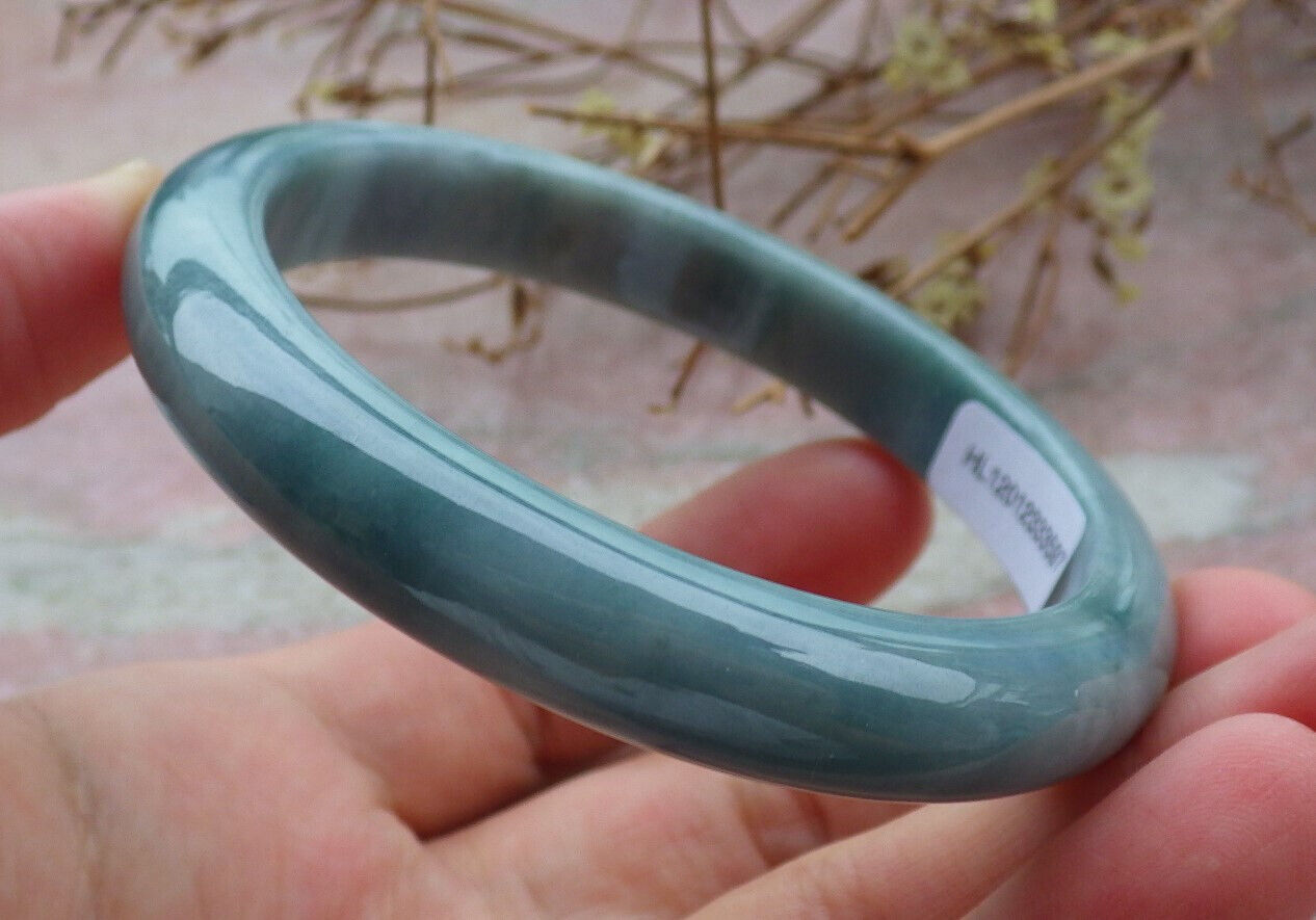 Certified Green Burma 100% Natural A JADE Jadeite Bangle Bracelet 57 mm 手镯 635311 TN