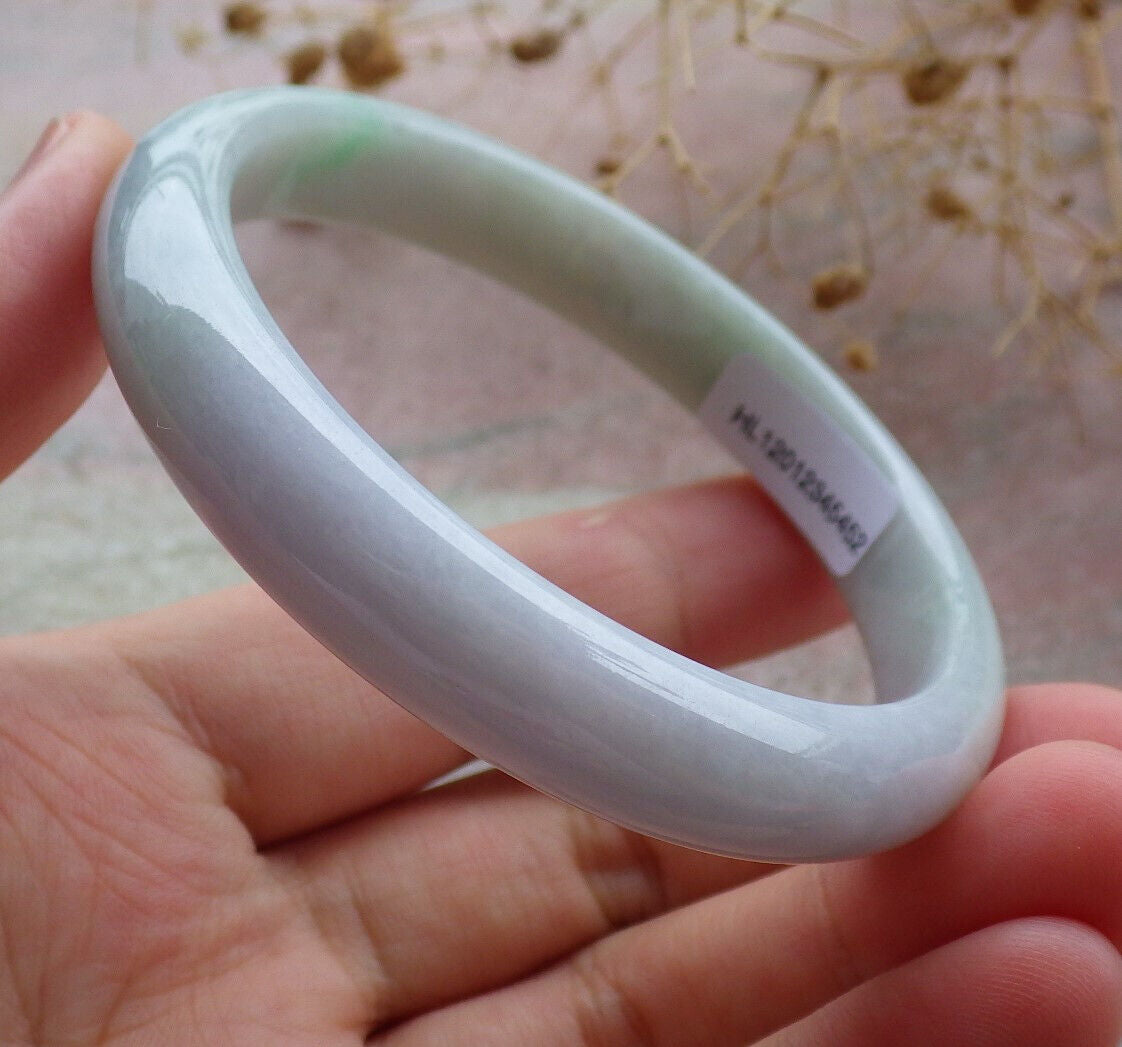 Certified Green Lavender Burma 100% Natural A JADE Jadeite Bangle Bracelet 56 mm 手镯 636071 TN