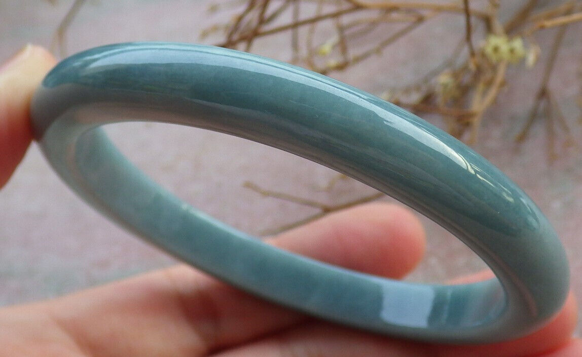 Certified Green Burma 100% Natural A JADE Jadeite Bangle Bracelet 57 mm 手镯 635538 TN