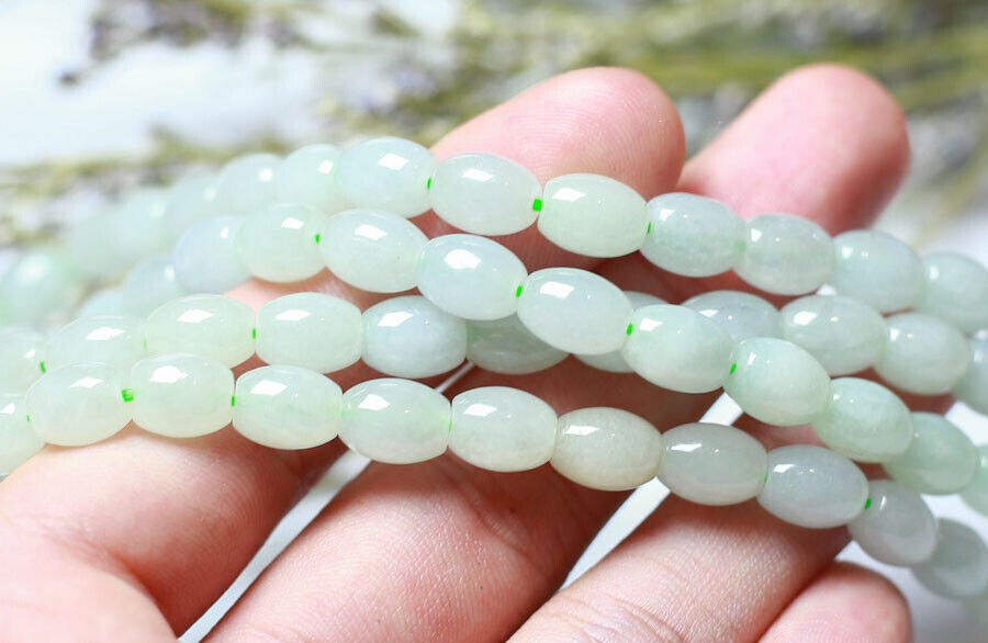 Certified Green 100% Natural A JADE Jadeite Bead beads Circle Necklace 26 inches 项链 509236 TN