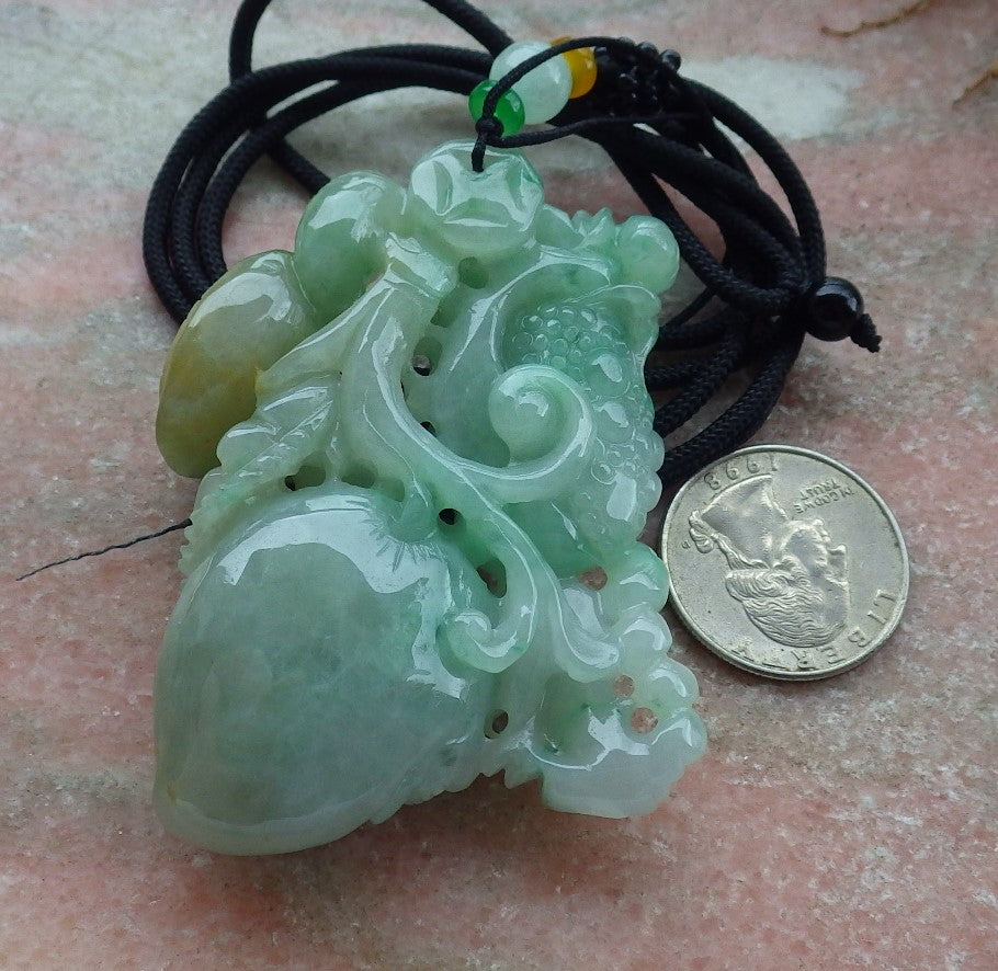 Certified Green Yellow Burma 100% Natural A Jade jadeite Pendant Frog centipede scorpion snake spider Necklace 五毒 631647 TN