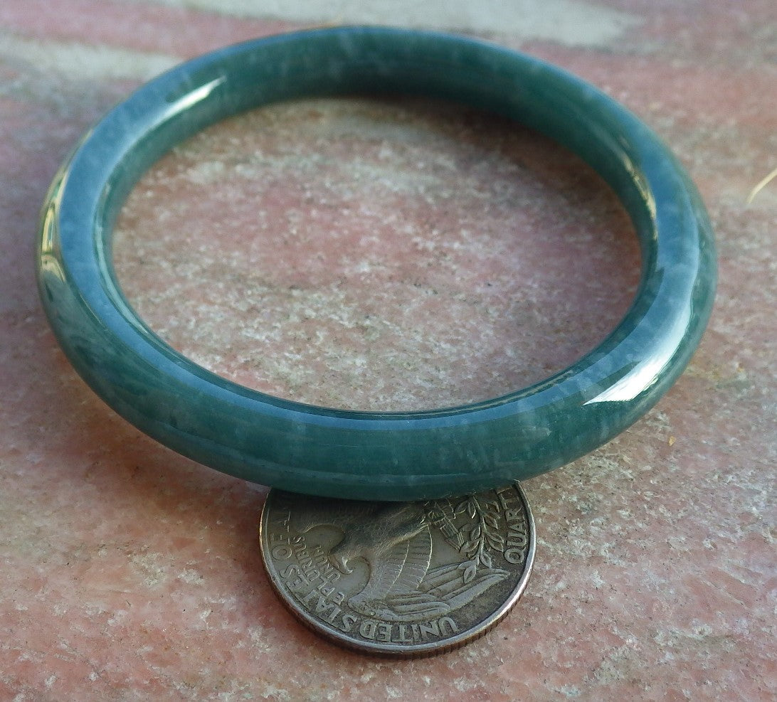 Certified Green Burma 100% Natural A JADE Jadeite Bangle Bracelet 54mm 手镯 638660 TN