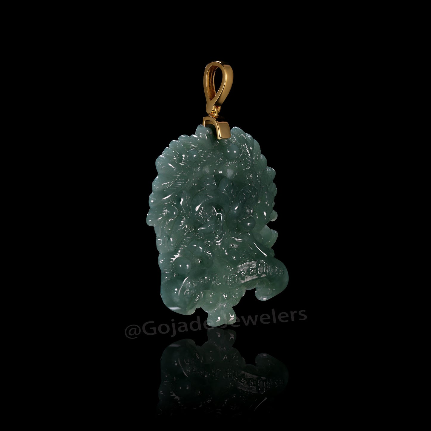 The Mickey Mouse Jadeite 100% Natural Burma Jade Jadeite With Certificated (S925 Silver Buckle)