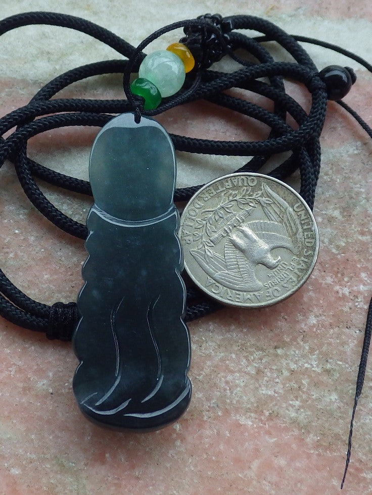 Certified Icy Green Burma 100% Natural A Jade jadeite Pendant Guanyin Kwan Yin Necklace 观音 638856 TN