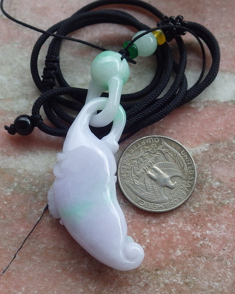 Certified Green Lavender Burma 100% Natural A Jade jadeite Pendant Frog Toad Pumpkin W Ring 招财蟾 639331 TN