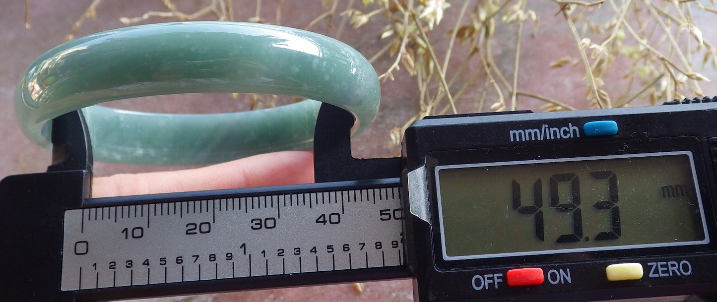 Certified Icy Green Burma 100% Natural A JADE Jadeite Bangle Bracelet 49 mm 手镯 642734 Small Size TN