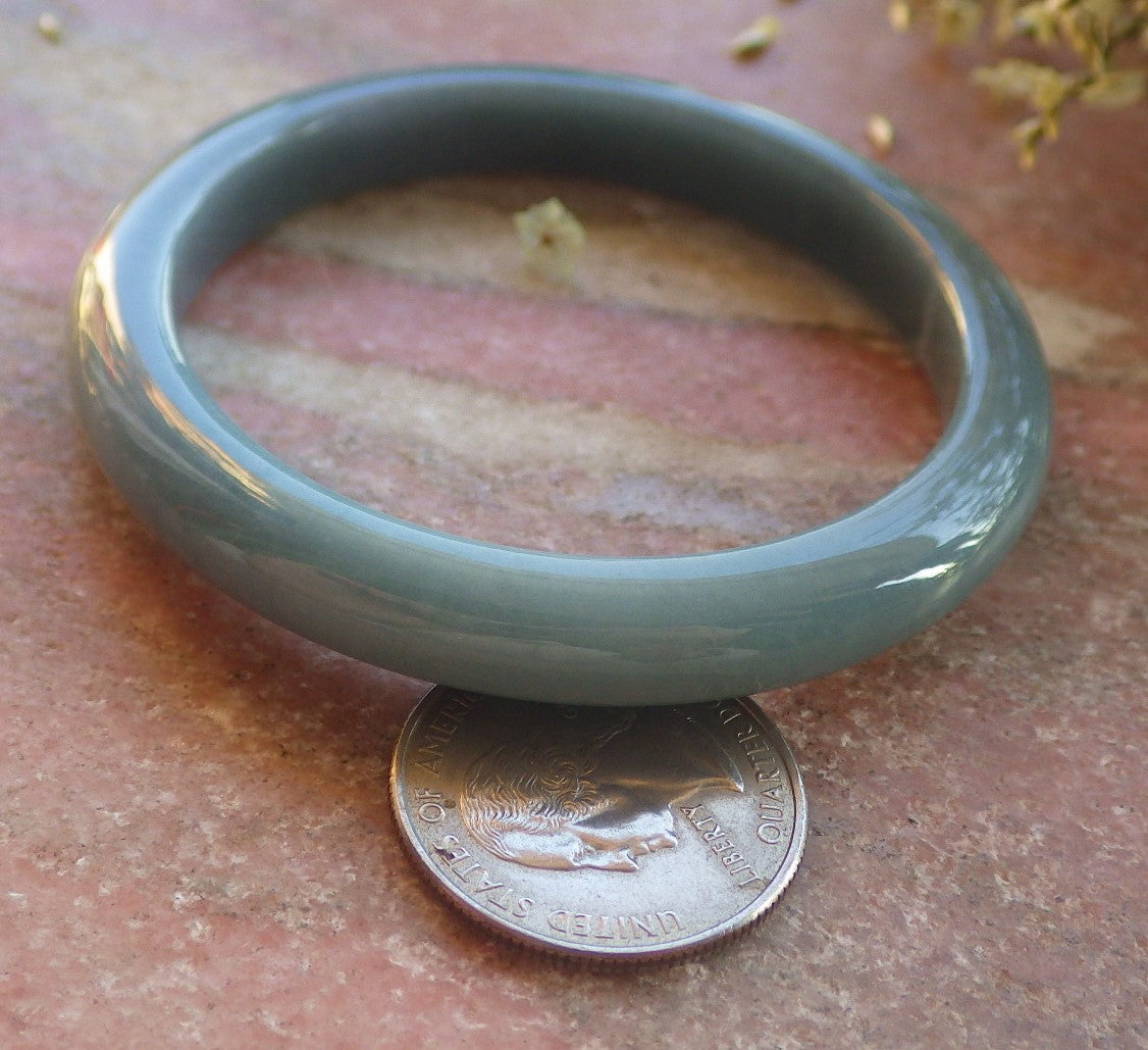 Certified Green Burma 100% Natural A JADE Jadeite Bangle Bracelet 53 mm 手镯 644270 TN