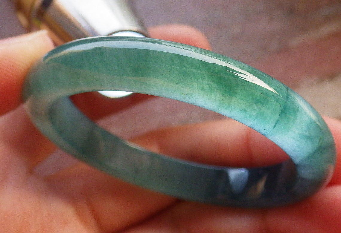 Certified Icy Green Burma 100% Natural A JADE Jadeite Baby Bangle Bracelet 41 mm 647290 TN