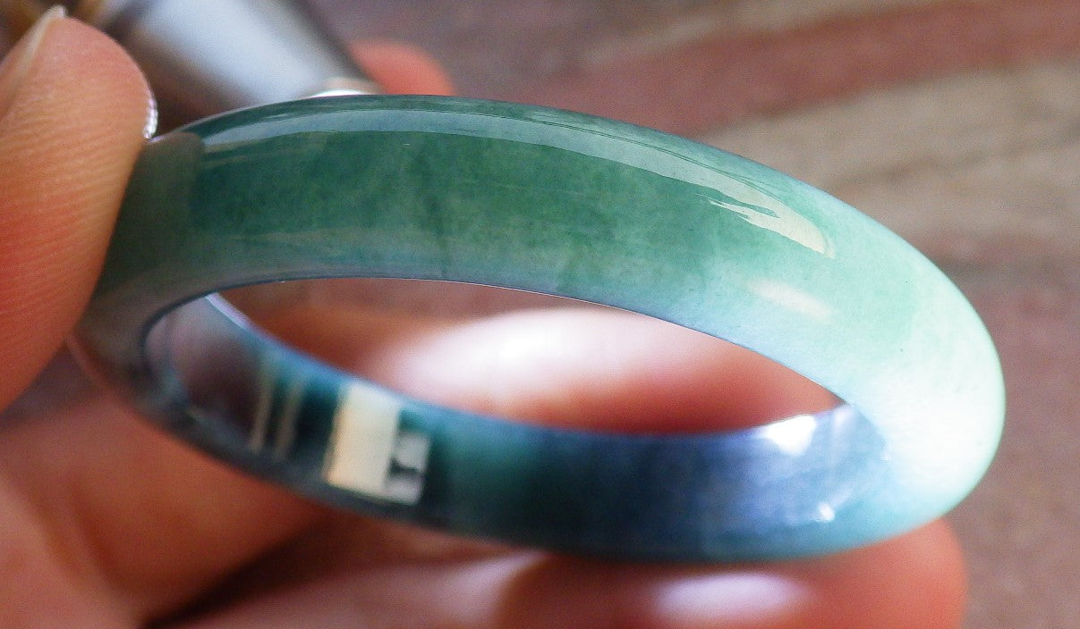 Certified Icy Green Burma 100% Natural A JADE Jadeite Baby Bangle Bracelet 41 mm 647318 TN