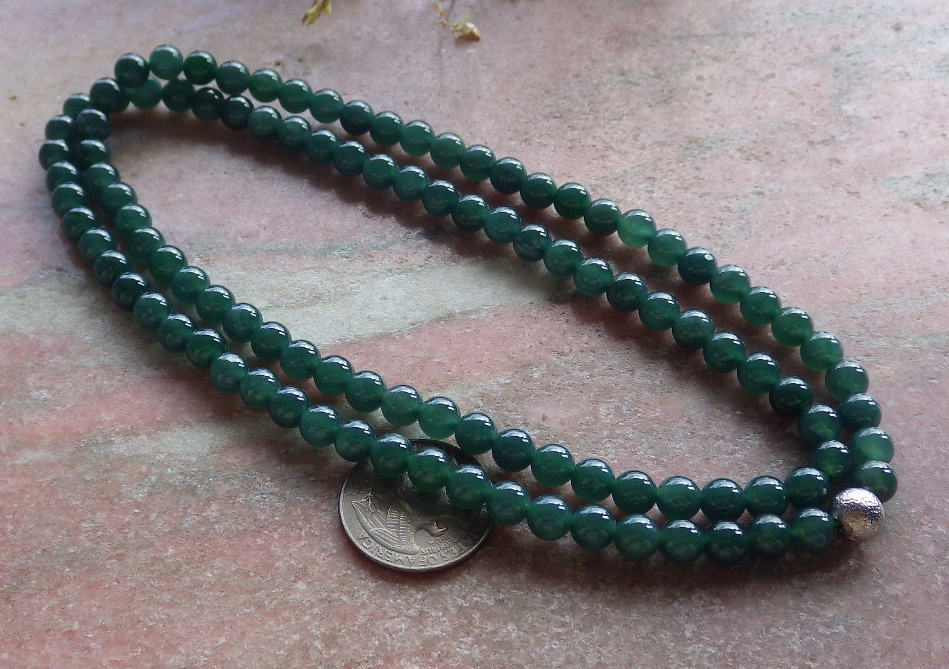 Certified Icy Green Burma 100% Natural A JADE Jadeite Bead Beads Necklace 27 inches 项链 650685 TN