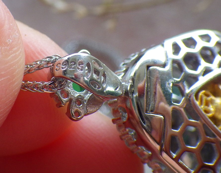 Icy Green Silver 925 Certified Burma 100% Natural A JADE Jadeite pendant Happy Buddha God Necklace 佛公 651008 TN