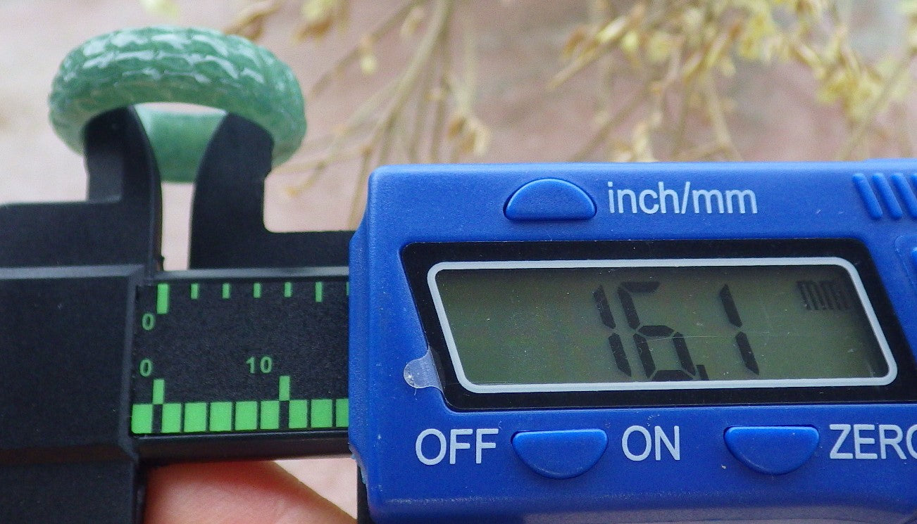 Certified Green Burma 100% Natural A JADE Jadeite Dragon RING USA. 5.25 龙戒指 651354 TN