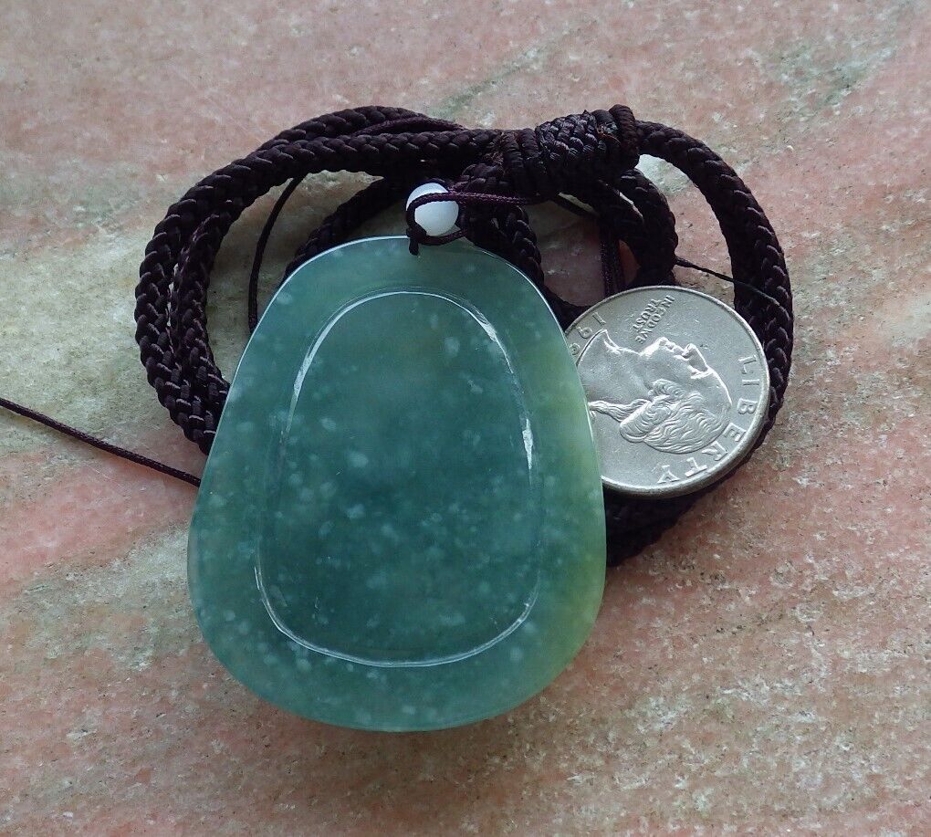 Certified Icy Green Burma 100% Natural A Jade jadeite Pendant Dragon Necklace 生意兴隆 574741 TN