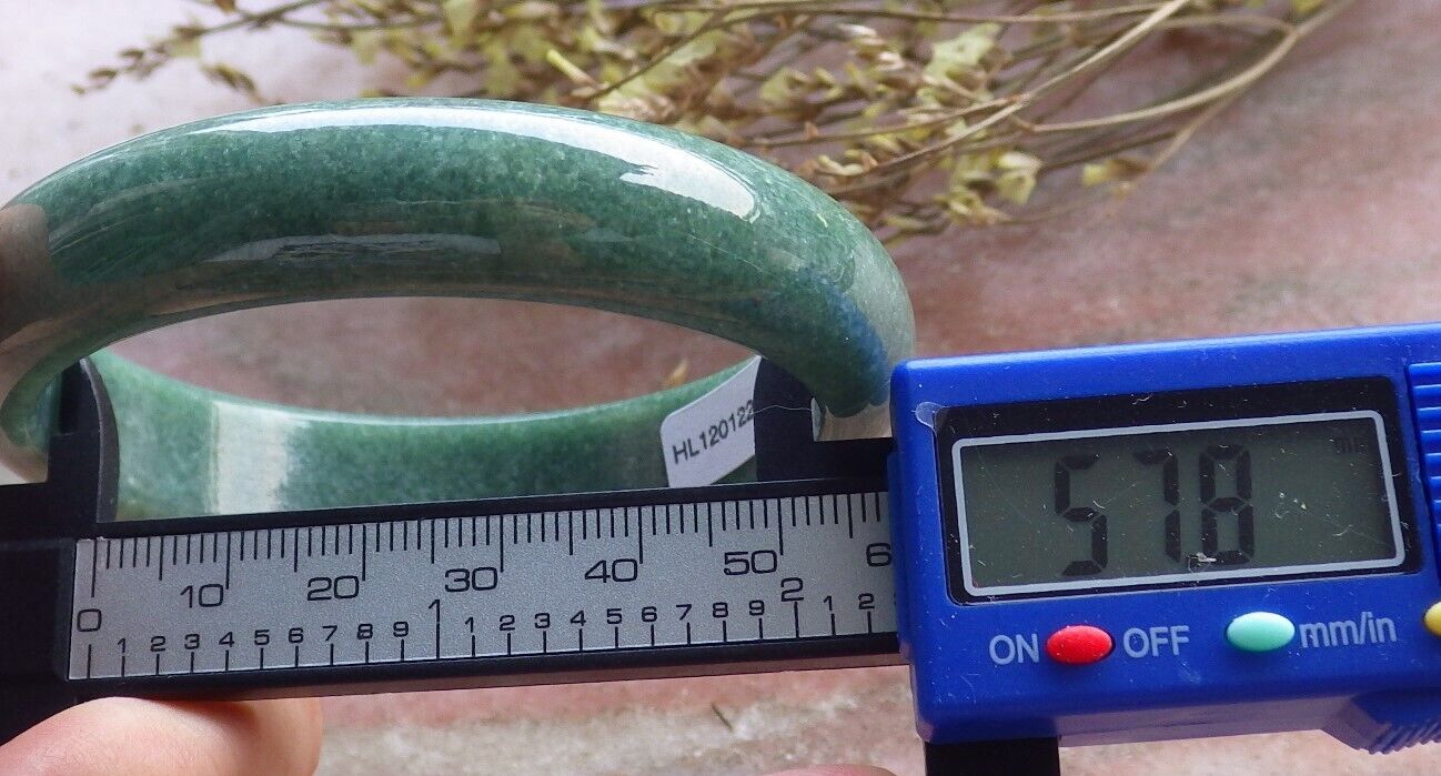 Certified Green Burma 100% Natural A JADE Jadeite Bangle Bracelet 58 mm 手镯 574659 TN