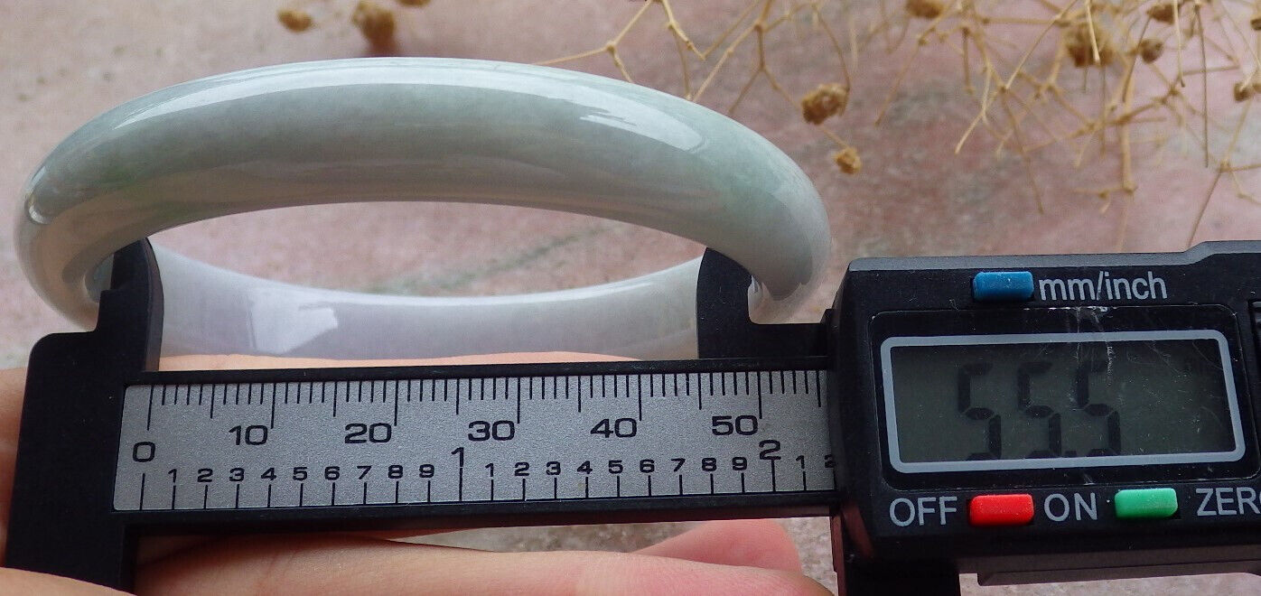 Certified Green Lavender Burma 100% Natural A JADE Jadeite Bangle Bracelet 56 mm 手镯 636071 TN