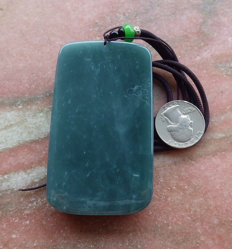 Certified Green Burma 100% Natural A Jade jadeite pendant 1000 Hand Guanyin Kwan Yin Necklace 观音 525088 TN