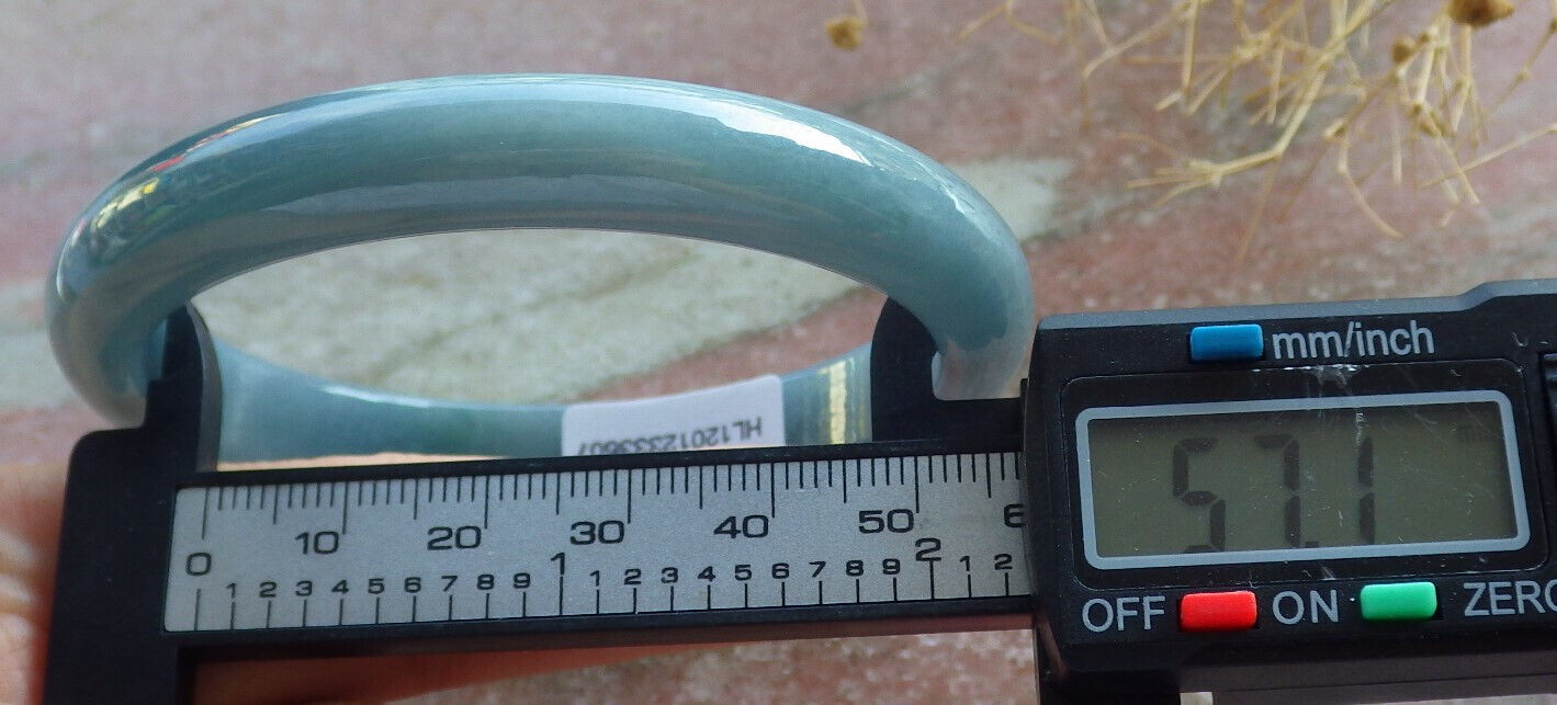 Certified Green Pale Lavender Burma 100% Natural A JADE Jadeite Bangle Bracelet 57 mm 手镯 635952 TN
