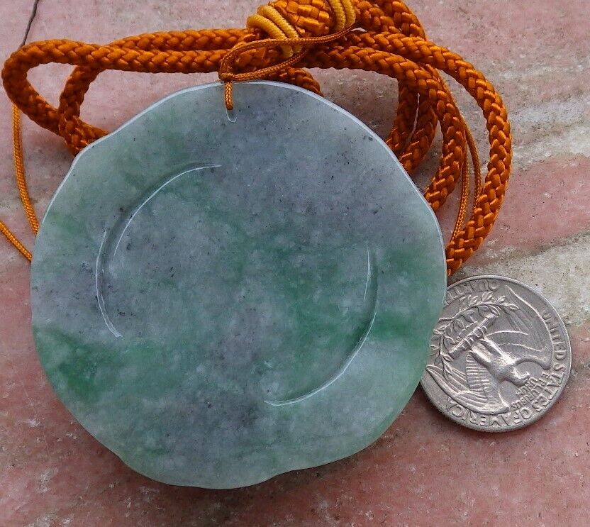 Certified Green Pale Lavender 100% Natural A Jade jadeite pendant Dragon Bead Ruyi Necklace 生意兴隆 519663 TN
