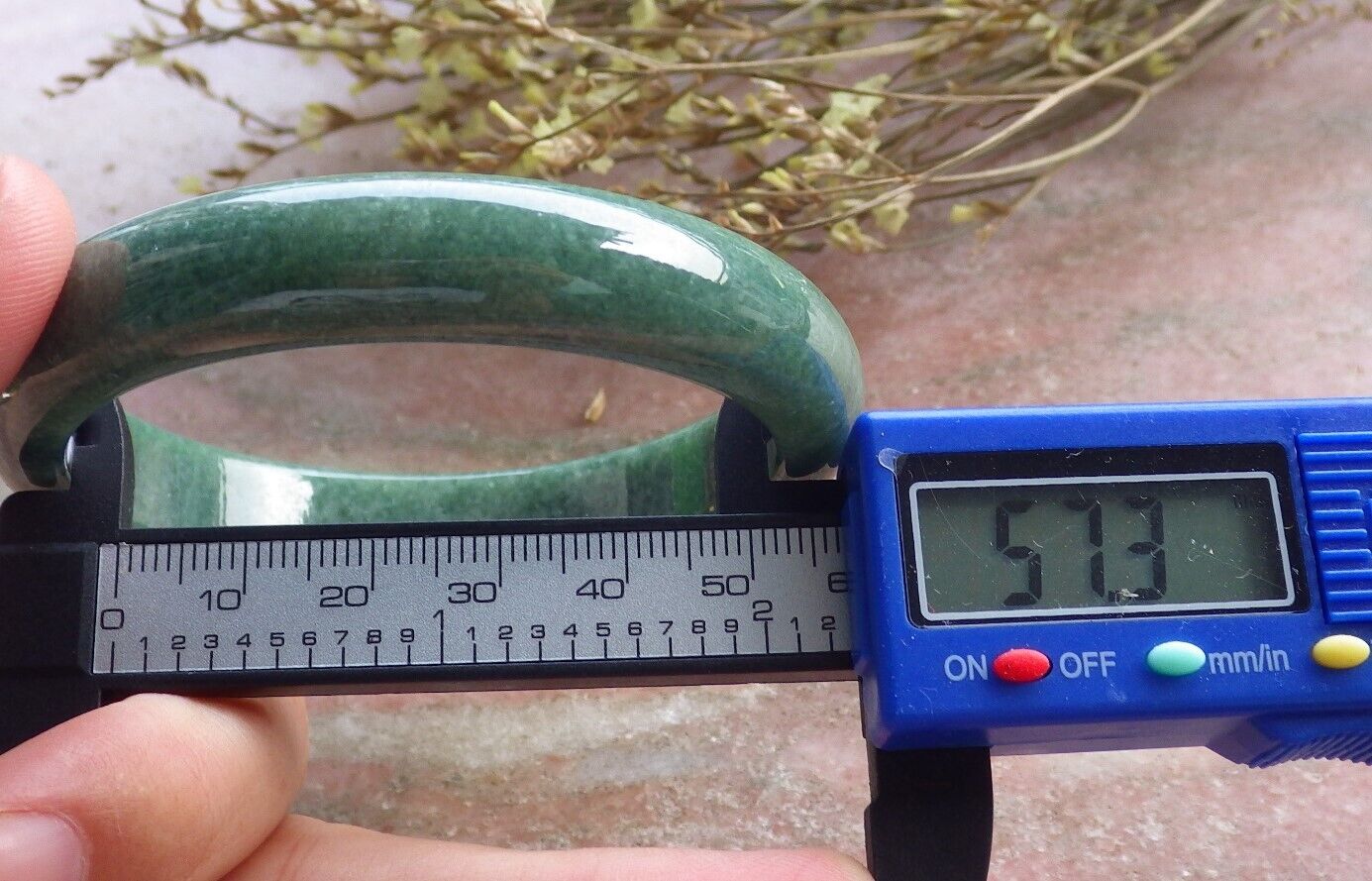 Certified Green Burma 100% Natural A JADE Jadeite Bangle Bracelet 57 mm 手镯 574649 TN