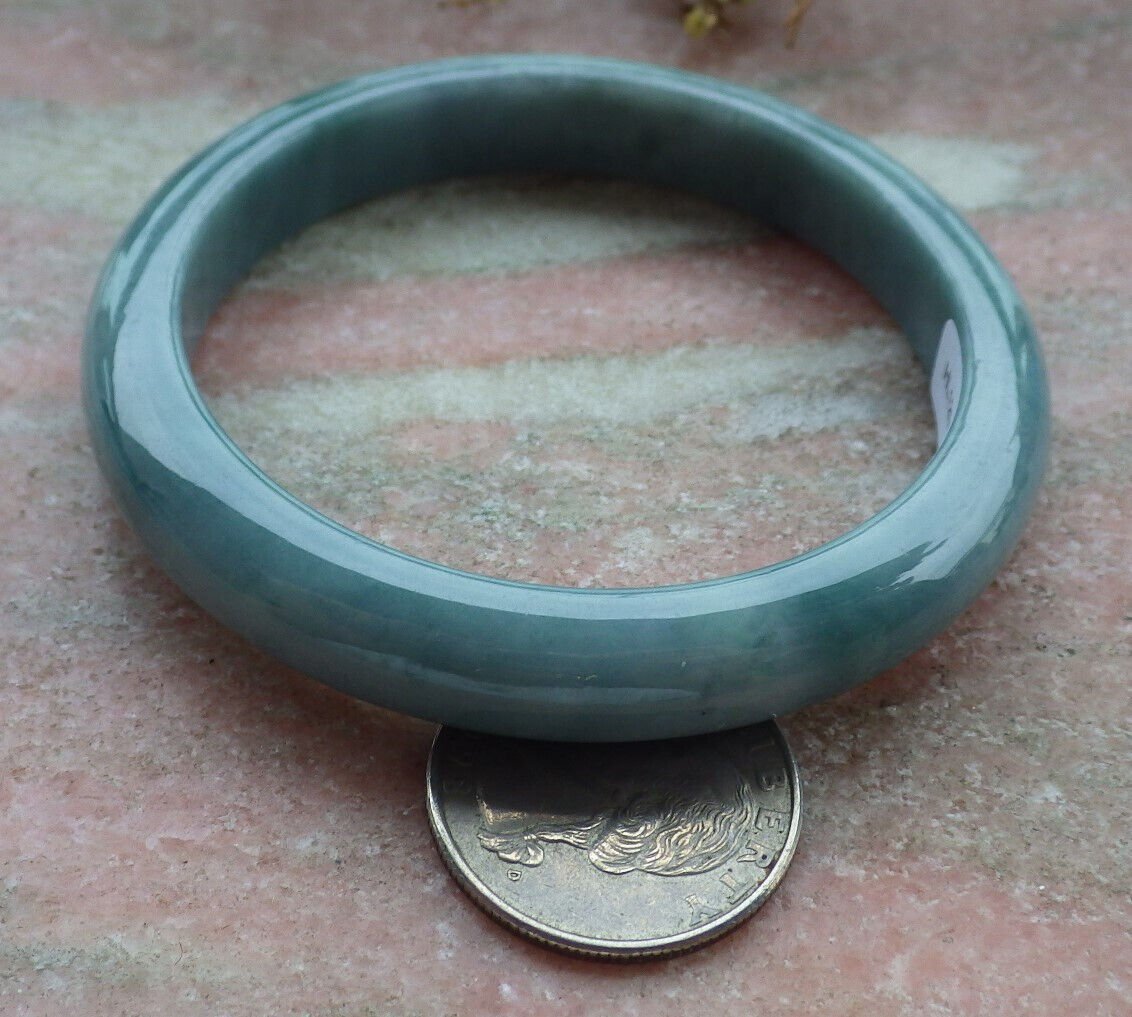 Certified Green Burma 100% Natural A JADE Jadeite Bangle Bracelet 57 mm 手镯 635311 TN