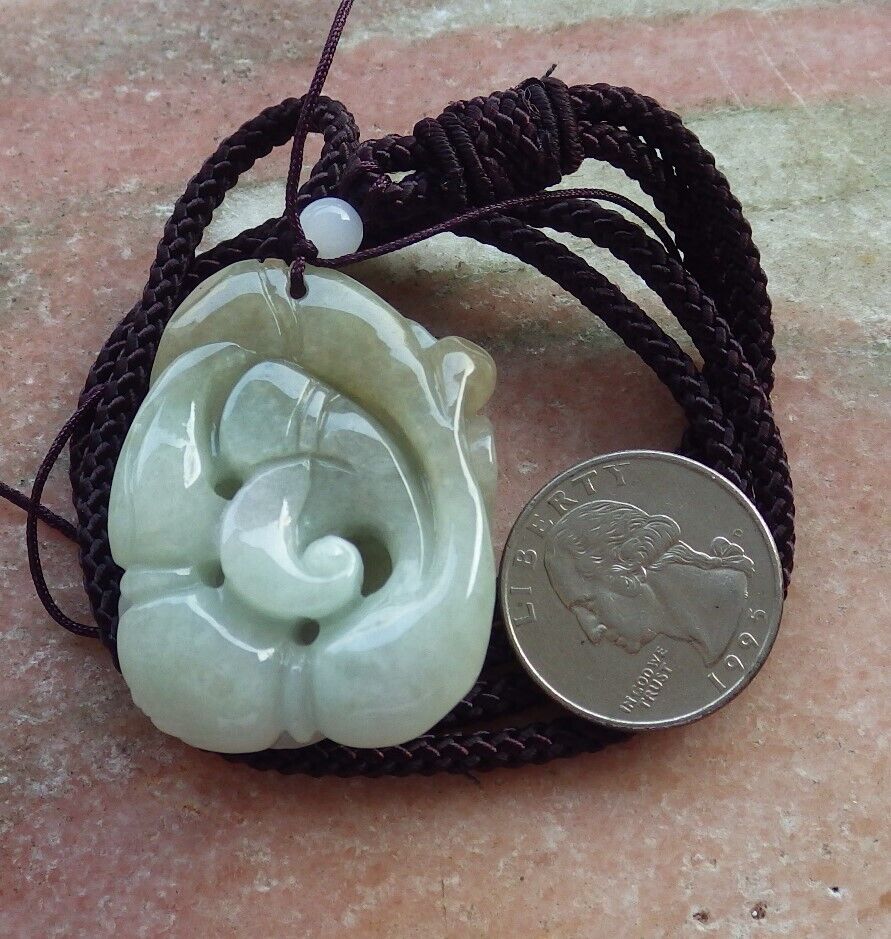Certified Red Green Burma 100% Natural A Jade jadeite pendant Crab Ruyi Coin Necklace 八方来财 575409 TN