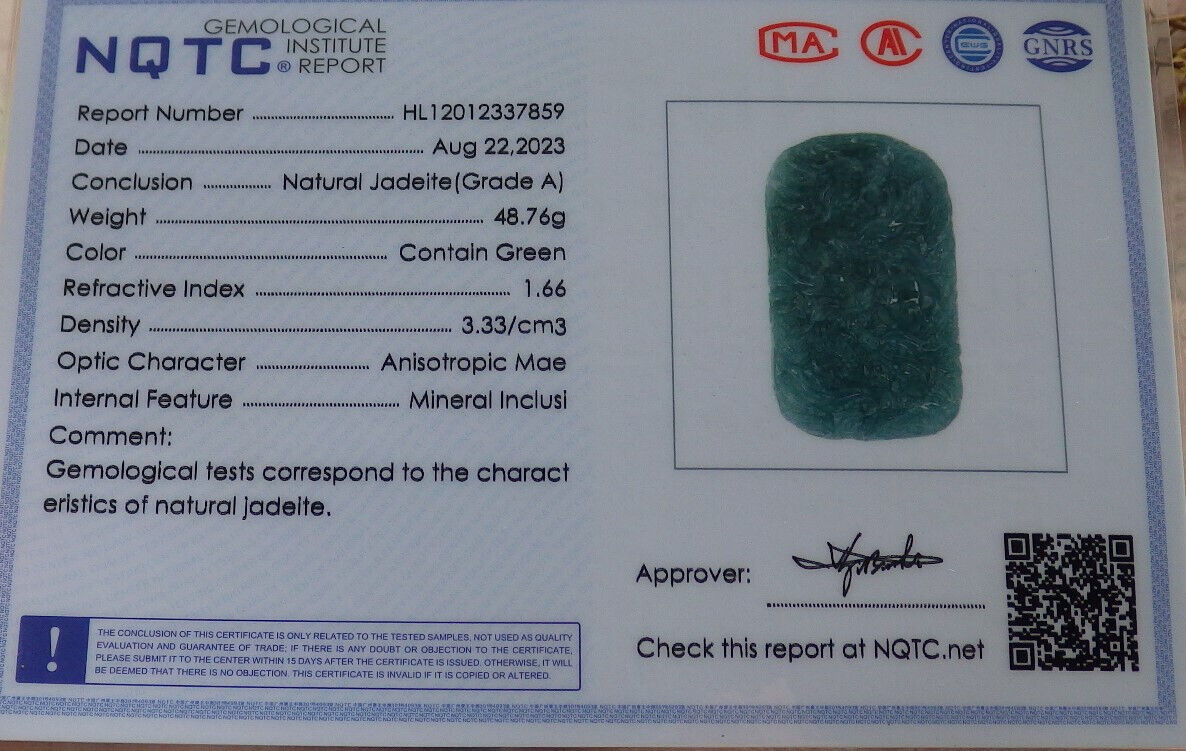 Certified Icy Green Burma 100% Natural A Jade jadeite Pendant 9 Dragon Spit Bead Necklace 九龙戏珠 633570 TN