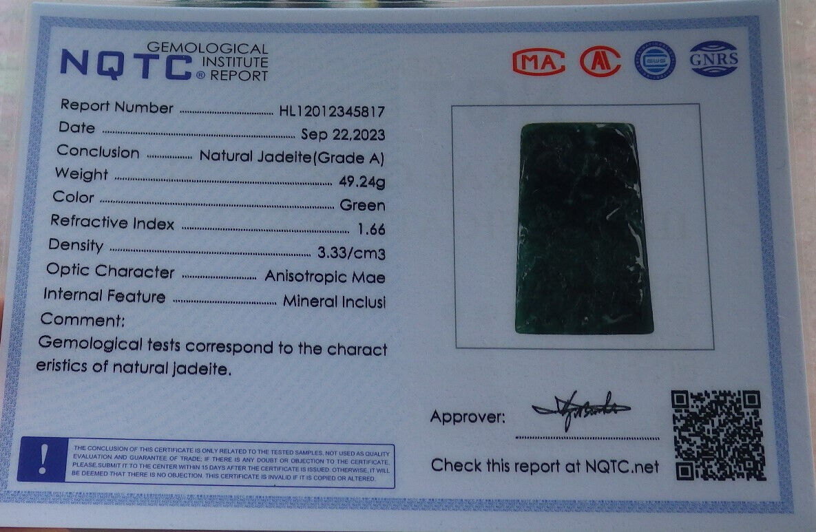 Certified Icy Blue Water Burma 100% Natural A Jade jadeite Pendant Landscape painting Tree Necklace 山水画 634260 TN