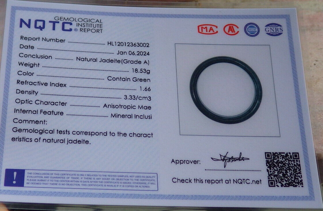 Certified Green Burma 100% Natural A JADE Jadeite Baby Bangle Bracelet 43 mm 646916 TN