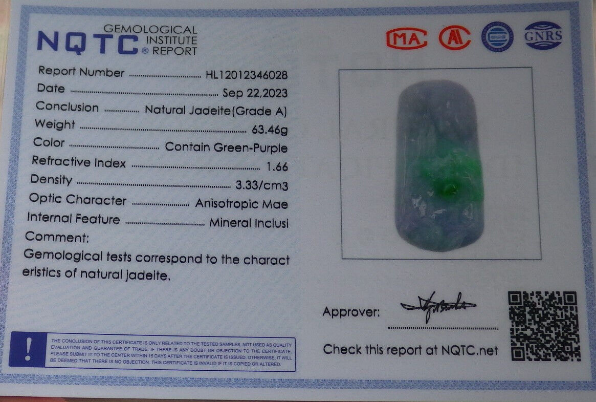 Certified Green Pale Lavender Burma 100% Natural A Jade jadeite pendant Sakyamuni Buddha God Lotus Flower Leaf Necklace 释迦牟尼 633589 TN