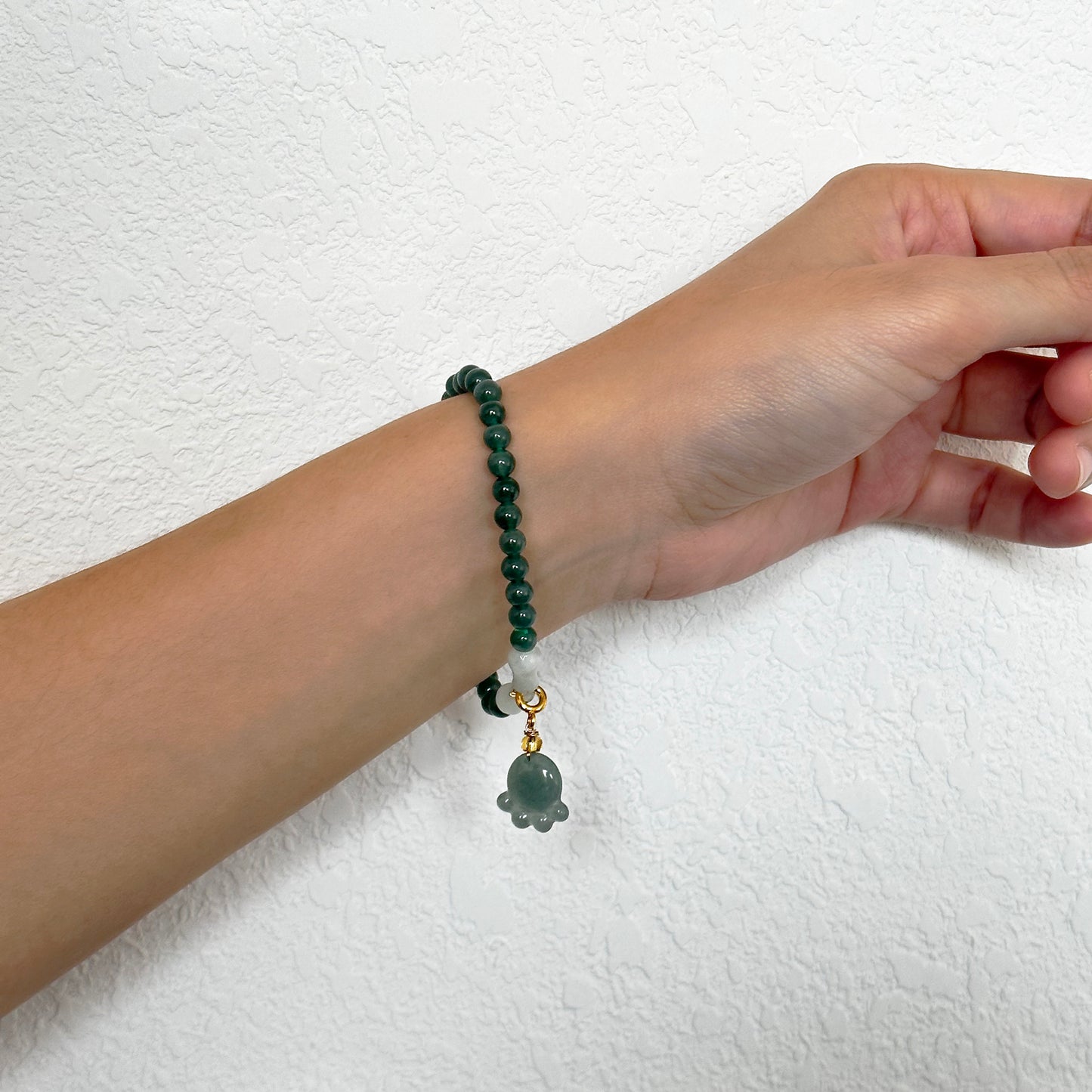 The Bear's-paw Bead Bracelet 100% Natural Jade Jadeite With Certificated