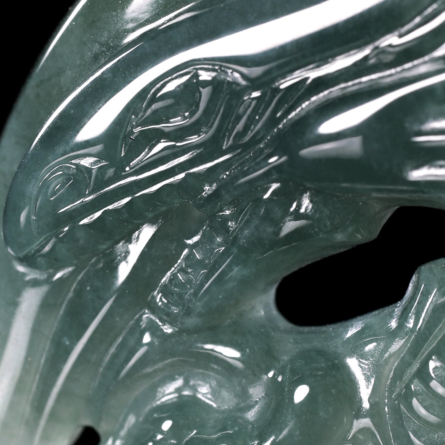 The Blue Eyed White Dragon Jade Jadeite (S925 Silver Buckle)