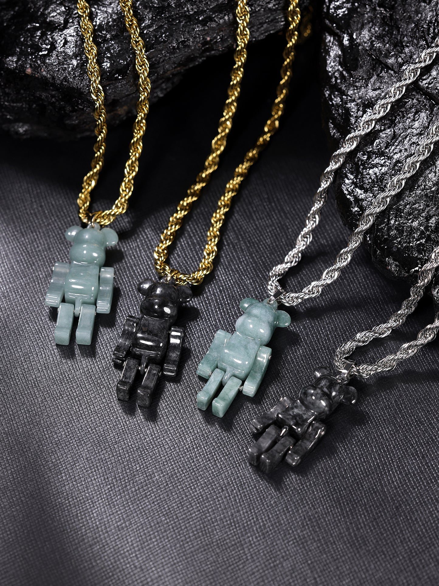 Violent Bear Jadeite (S925 Silver Buckle)