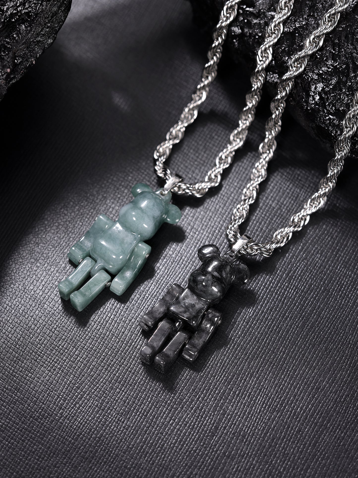 Violent Bear Jadeite (S925 Silver Buckle)