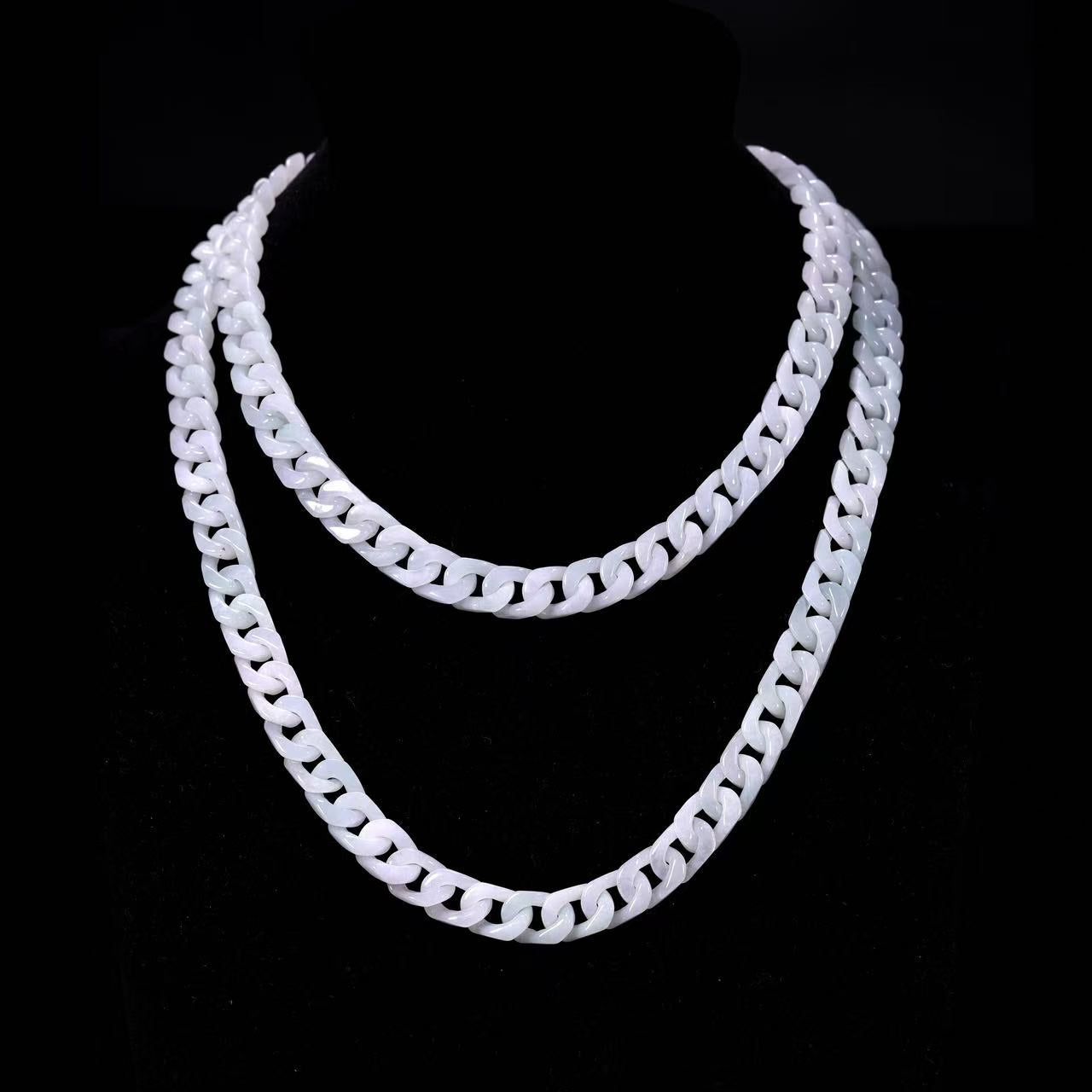 Cuban Style Necklace Jadeite