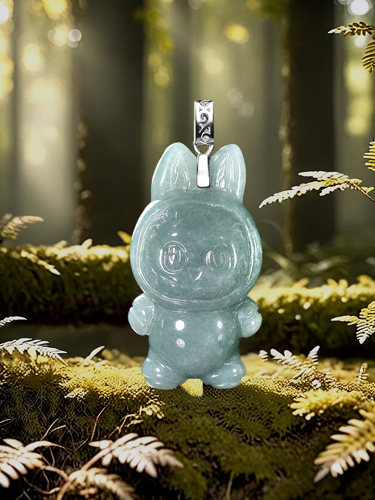 Labubu Jadeite (S925 Silver Buckle )