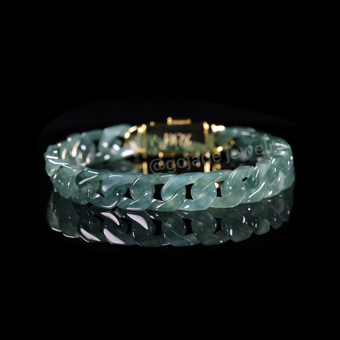 The Cuban Jade Bracelet (S925 Silver With Mozambique Diamonds)