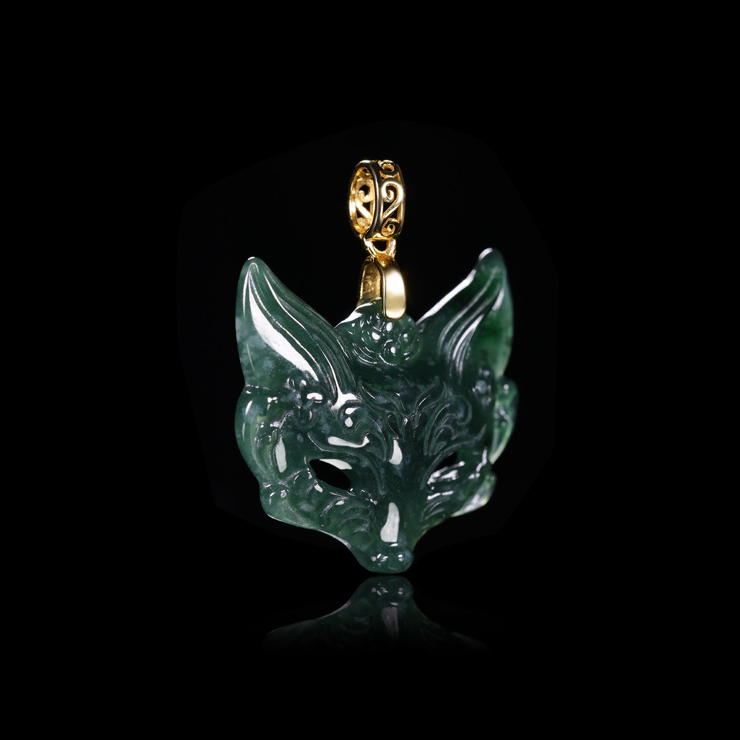 The Fox Mask Jadeite (S925 Silver Buckle )
