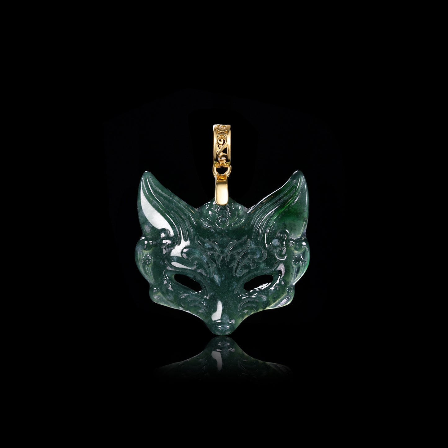 The Fox Mask Jadeite (S925 Silver Buckle )